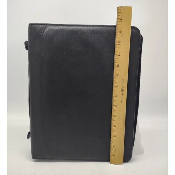 DESIGN A DAY Leather Planner 3 Ring Classic Black Napa Leather *SEE PHOTOS - Picture 6 of 14